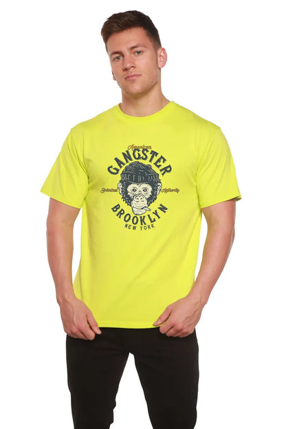 Gangster Brooklyn Men's Bamboo Viscose/Organic Cotton Short Sleeve Graphic T-Shirt Spun Bamboo