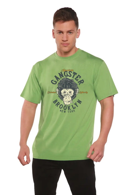 Gangster Brooklyn Men's Bamboo Viscose/Organic Cotton Short Sleeve Graphic T-Shirt Spun Bamboo