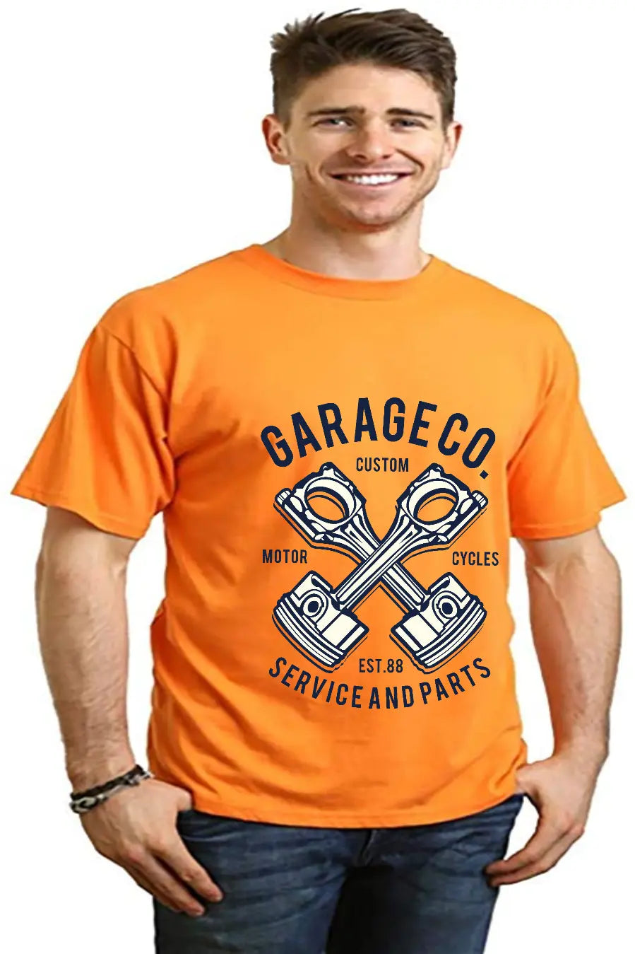Garage Co Men's Bamboo Viscose/Organic Cotton Short Sleeve Graphic T-Shirt Spun Bamboo