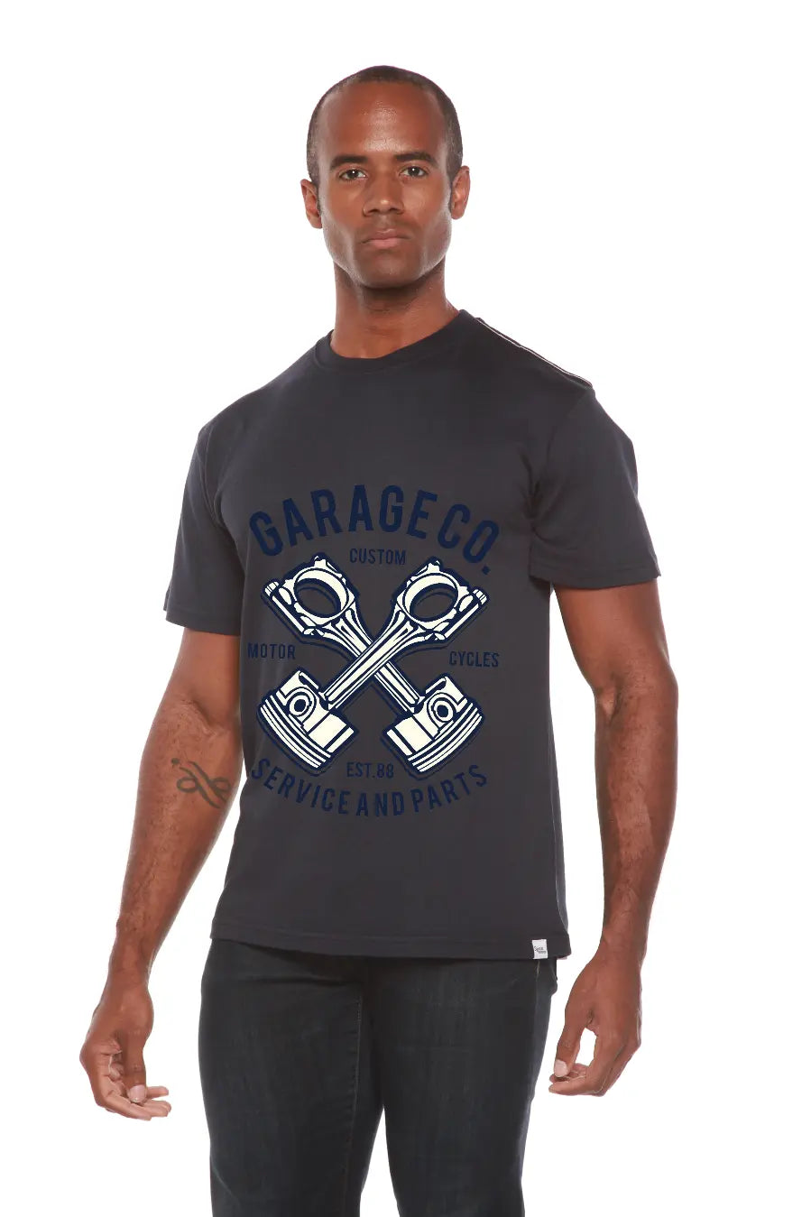 Garage Co Men's Bamboo Viscose/Organic Cotton Short Sleeve Graphic T-Shirt Spun Bamboo