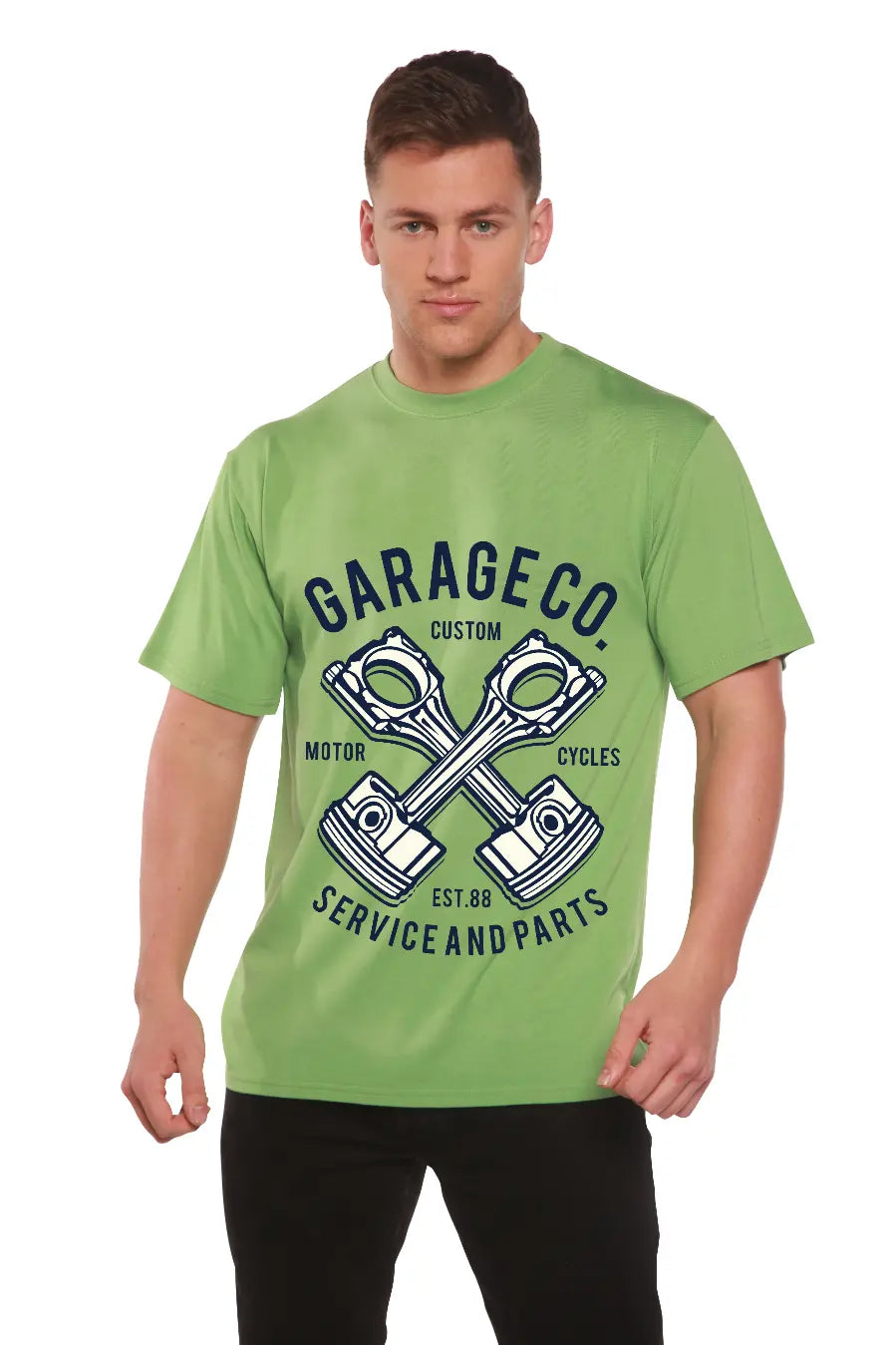 Garage Co Men's Bamboo Viscose/Organic Cotton Short Sleeve Graphic T-Shirt Spun Bamboo