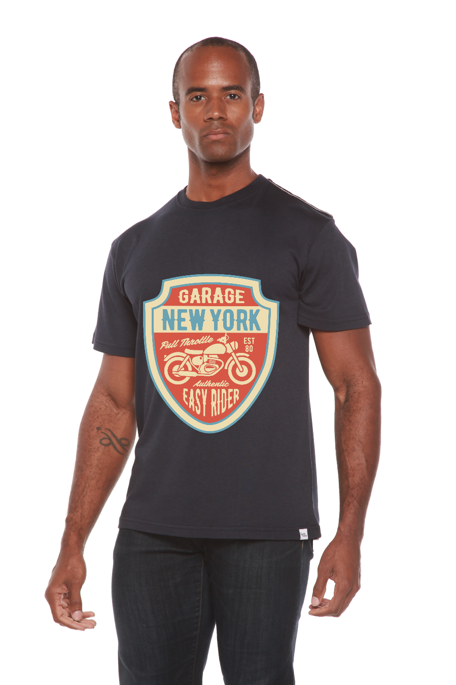 Garage New York Men's Bamboo Viscose/Organic Cotton Short Sleeve Graphic T-Shirt Spun Bamboo