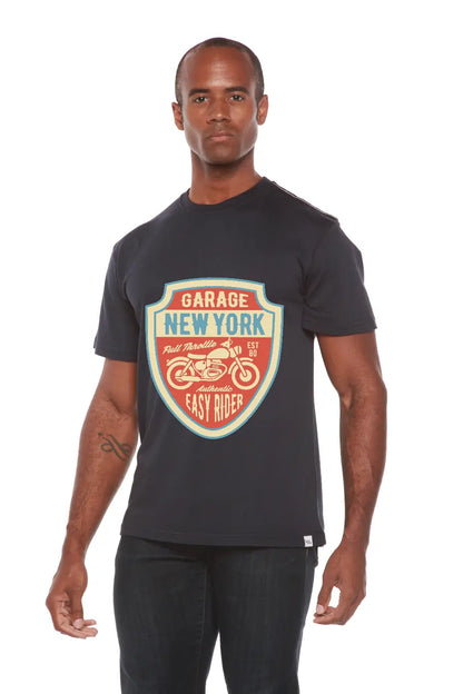 Garage New York Men's Bamboo Viscose/Organic Cotton Short Sleeve Graphic T-Shirt Spun Bamboo