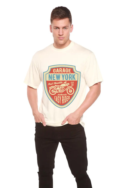 Garage New York Men's Bamboo Viscose/Organic Cotton Short Sleeve Graphic T-Shirt Spun Bamboo