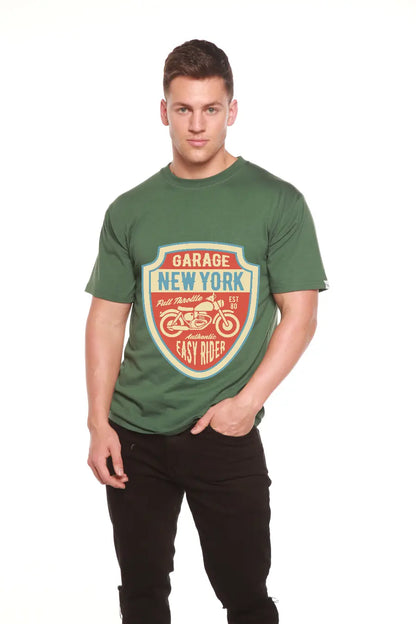 Garage New York Men's Bamboo Viscose/Organic Cotton Short Sleeve Graphic T-Shirt Spun Bamboo