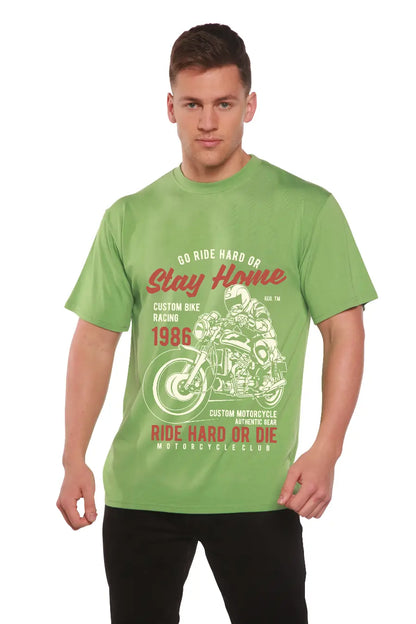 Go Ride Hard Men's Bamboo Viscose/Organic Cotton Short Sleeve Graphic T-Shirt Spun Bamboo