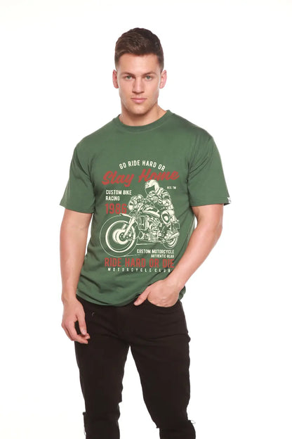 Go Ride Hard Men's Bamboo Viscose/Organic Cotton Short Sleeve Graphic T-Shirt Spun Bamboo