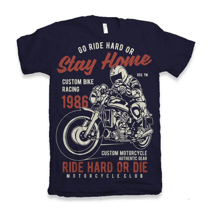 Go Ride Hard Men's Bamboo Viscose/Organic Cotton Short Sleeve Graphic T-Shirt Spun Bamboo