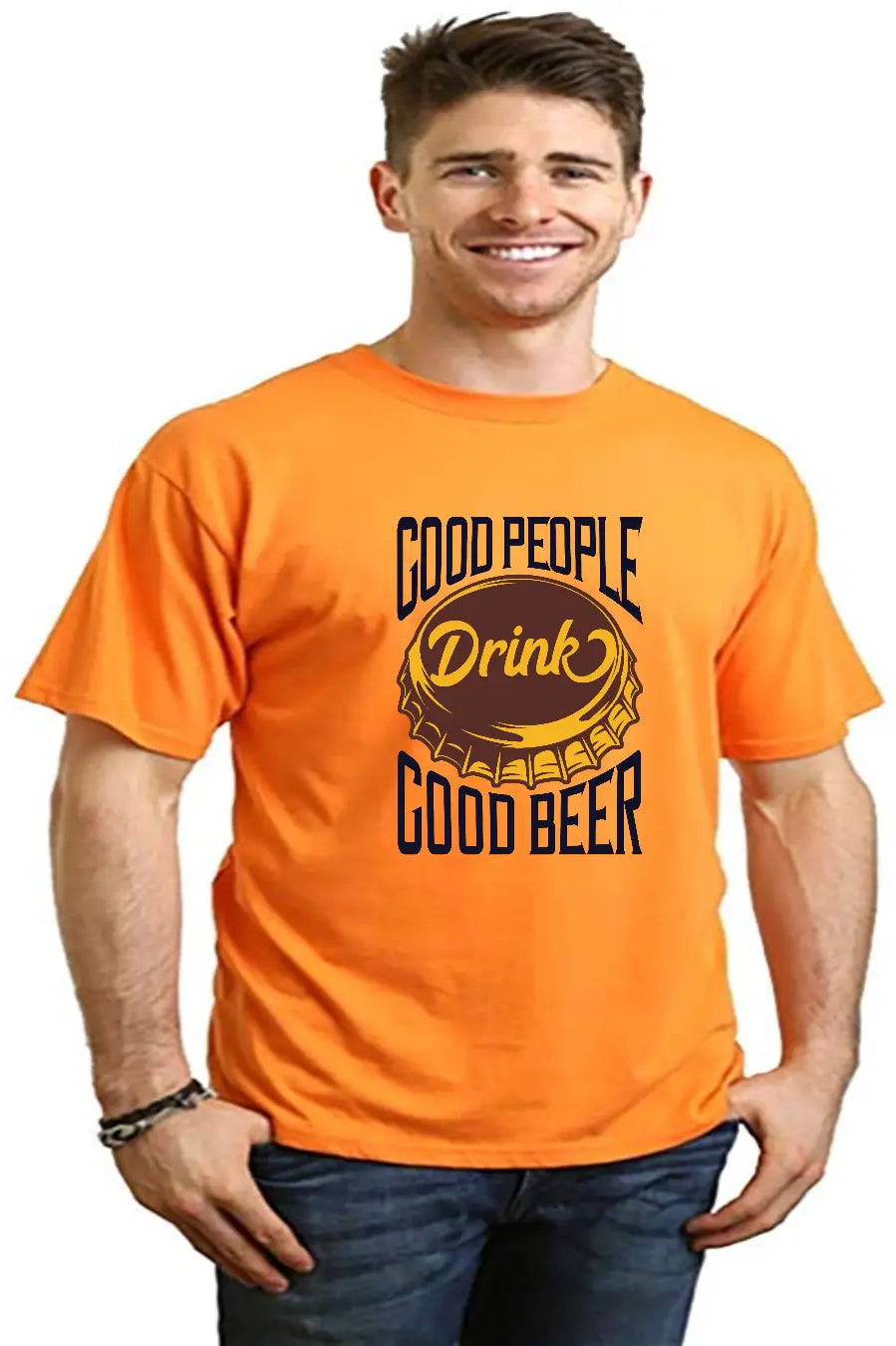 Good People Men's Bamboo Viscose/Organic Cotton Short Sleeve Graphic T-Shirt Spun Bamboo