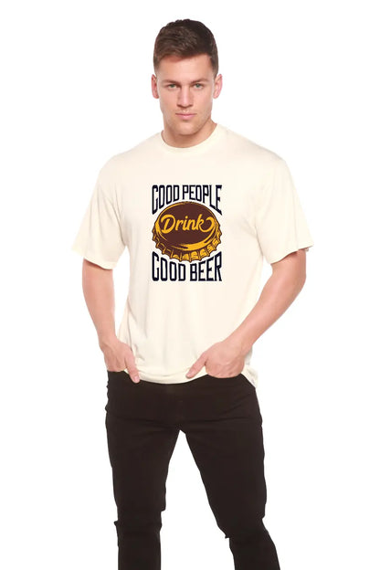 Good People Men's Bamboo Viscose/Organic Cotton Short Sleeve Graphic T-Shirt Spun Bamboo