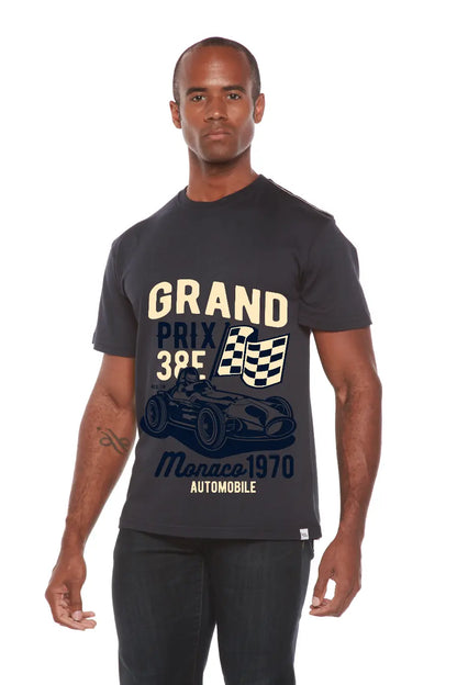Grand Prix Men's Bamboo Viscose/Organic Cotton Short Sleeve Graphic T-Shirt Spun Bamboo
