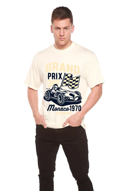 Grand Prix Men's Bamboo Viscose/Organic Cotton Short Sleeve Graphic T-Shirt Spun Bamboo