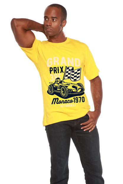 Grand Prix Men's Bamboo Viscose/Organic Cotton Short Sleeve Graphic T-Shirt Spun Bamboo