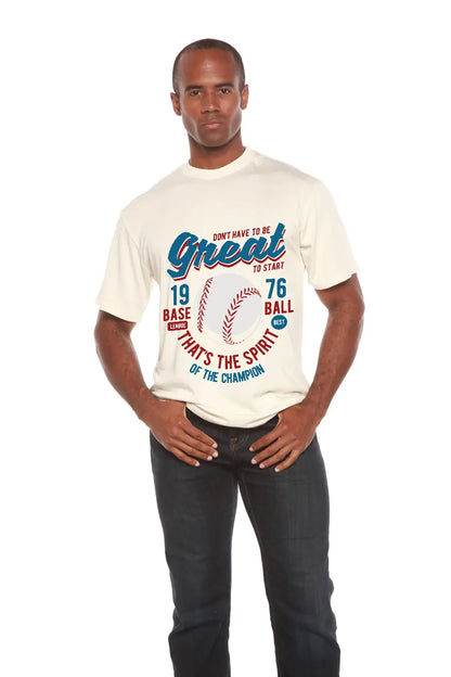 Great Baseball Men's Bamboo Viscose/Organic Cotton Short Sleeve Graphic T-Shirt Spun Bamboo