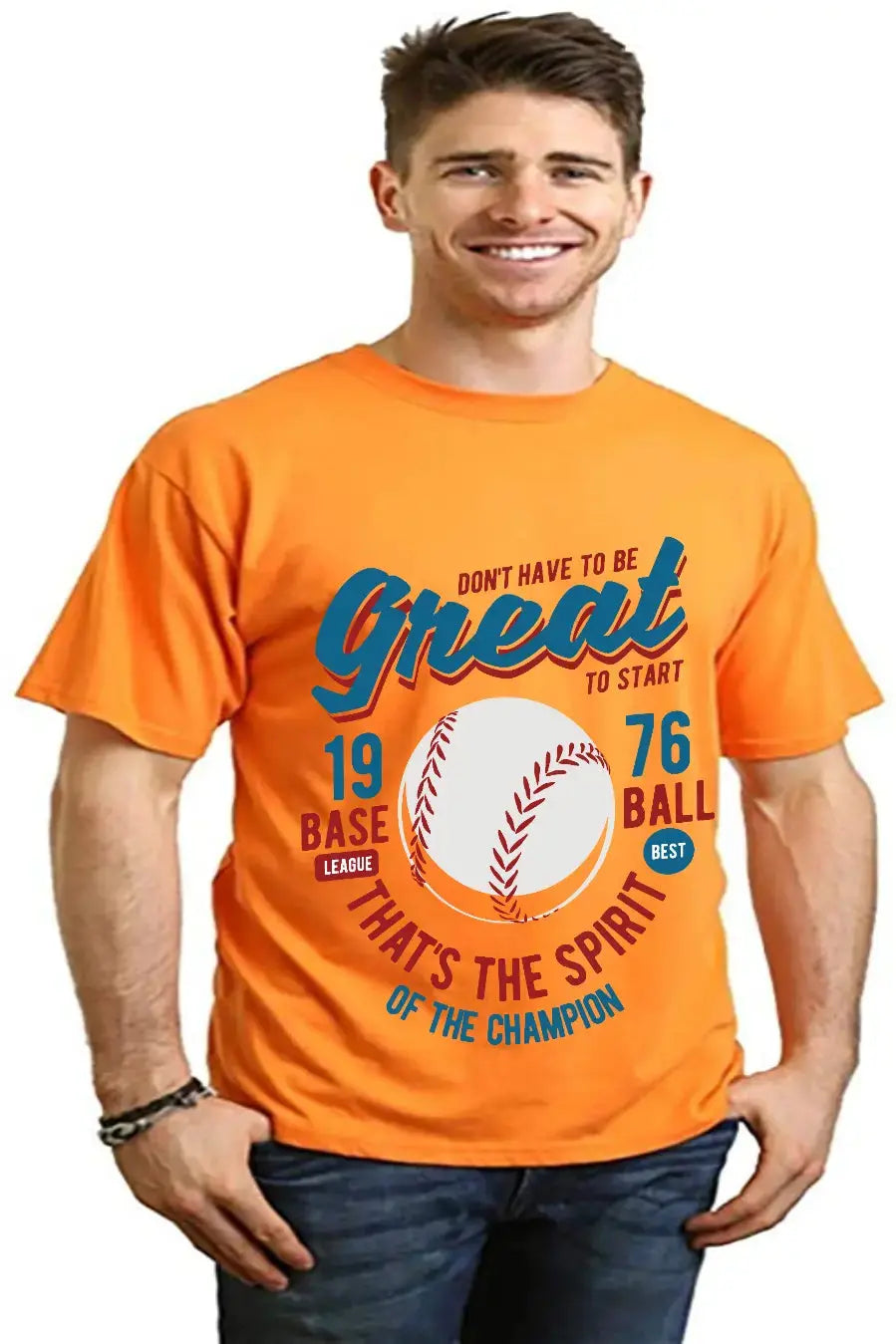 Great Baseball Men's Bamboo Viscose/Organic Cotton Short Sleeve Graphic T-Shirt Spun Bamboo