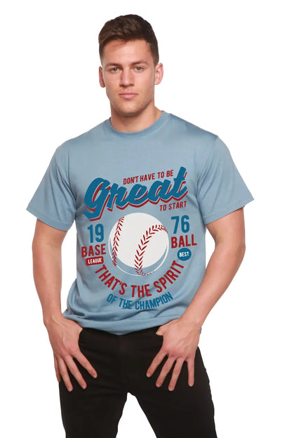 Great Baseball Men's Bamboo Viscose/Organic Cotton Short Sleeve Graphic T-Shirt Spun Bamboo