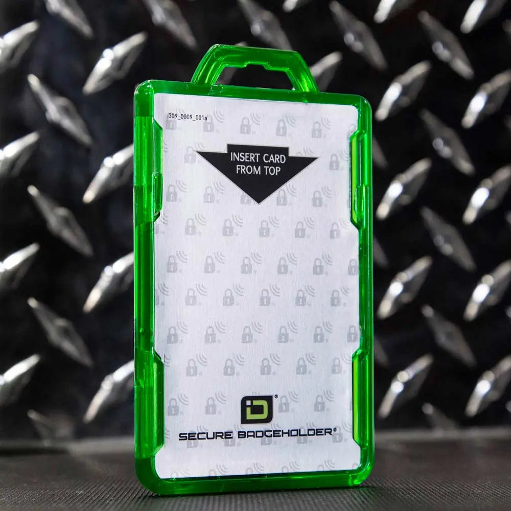 Secure Badge Holder Lite ™ Vertical 1 ID Card Holder ID Stronghold