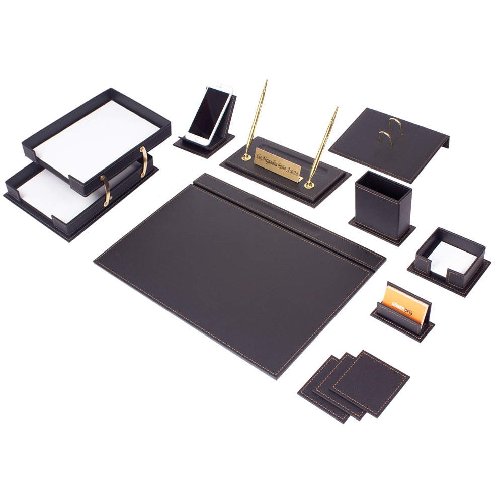 MOOG Luxury Desk Set - Double Document Tray- Green - 13 PCS Moogdesk