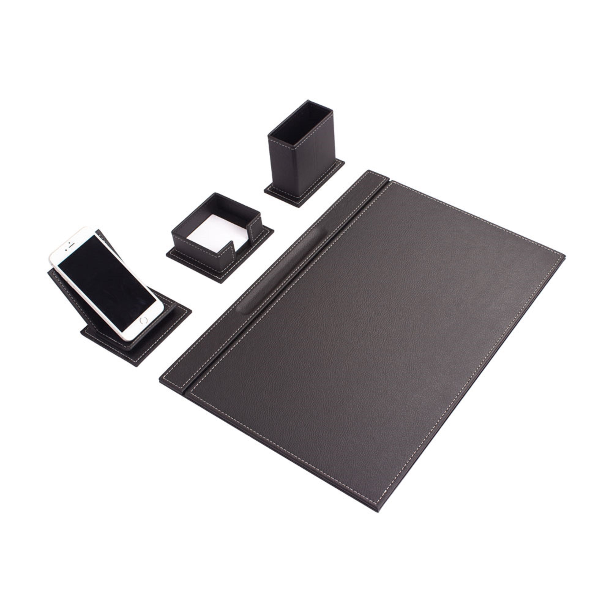 MOOG Luxury Desk Set-4 Accessories-  Black - 4 PCS Moogdesk