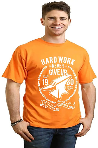 Hard Work Anvil Men's Bamboo Viscose/Organic Cotton Short Sleeve Graphic T-Shirt Spun Bamboo