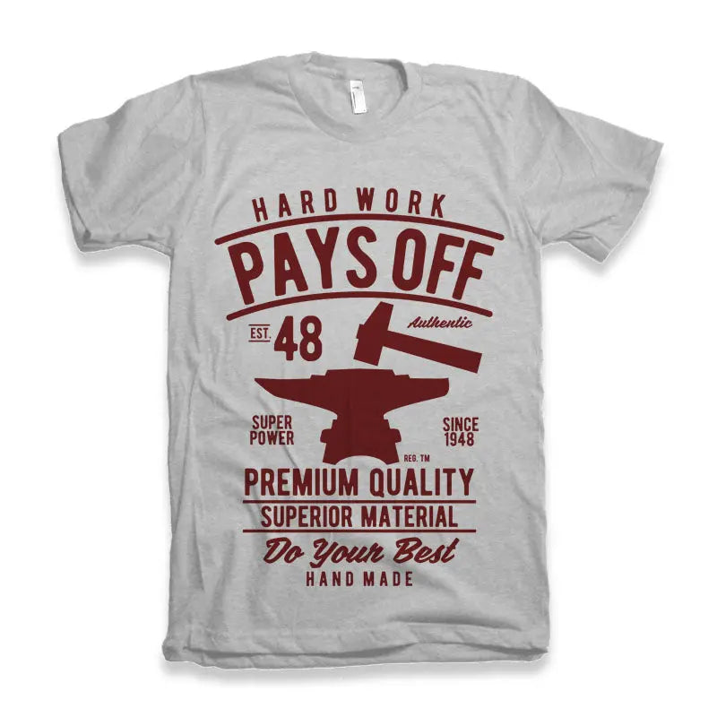 Hard Work Pays Men's Bamboo Viscose/Organic Cotton Short Sleeve Graphic T-Shirt Spun Bamboo