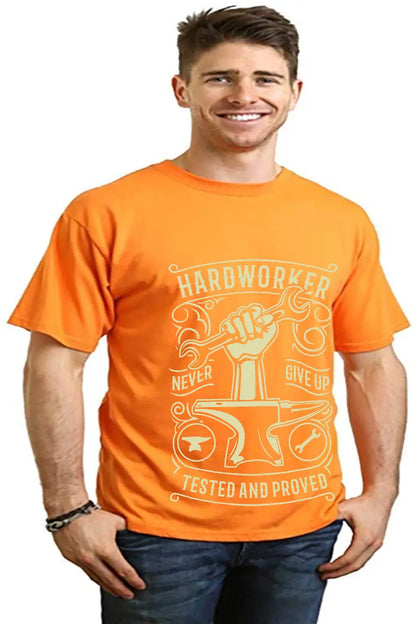 Hard Worker Men's Bamboo Viscose/Organic Cotton Short Sleeve Graphic T-Shirt Spun Bamboo