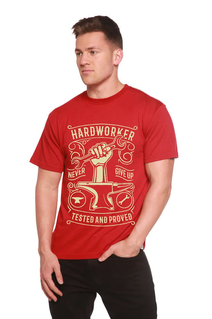 Hard Worker Men's Bamboo Viscose/Organic Cotton Short Sleeve Graphic T-Shirt Spun Bamboo