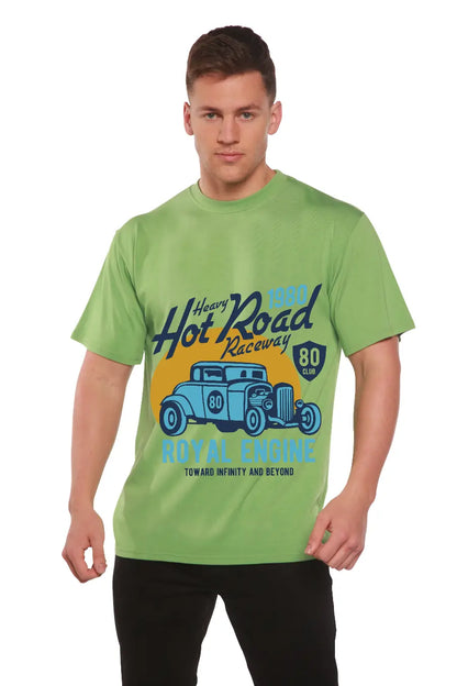 Heavy Hot Road Men's Bamboo Viscose/Organic Cotton Short Sleeve Graphic T-Shirt Spun Bamboo