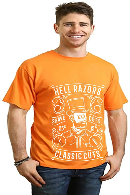Hell Razors Men's Bamboo Viscose/Organic Cotton Short Sleeve Graphic T-Shirt Spun Bamboo