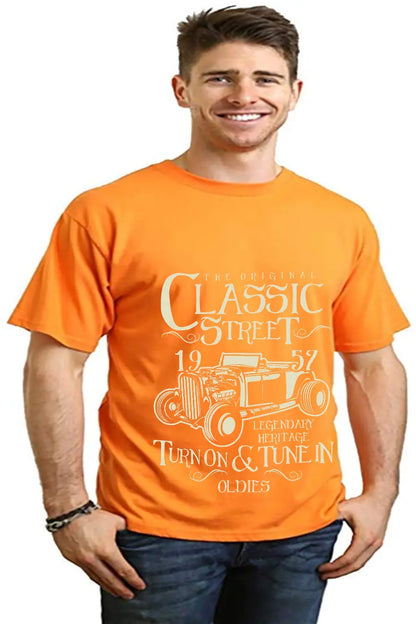Hot Rod Classic Men's Bamboo Viscose/Organic Cotton Short Sleeve Graphic T-Shirt Spun Bamboo