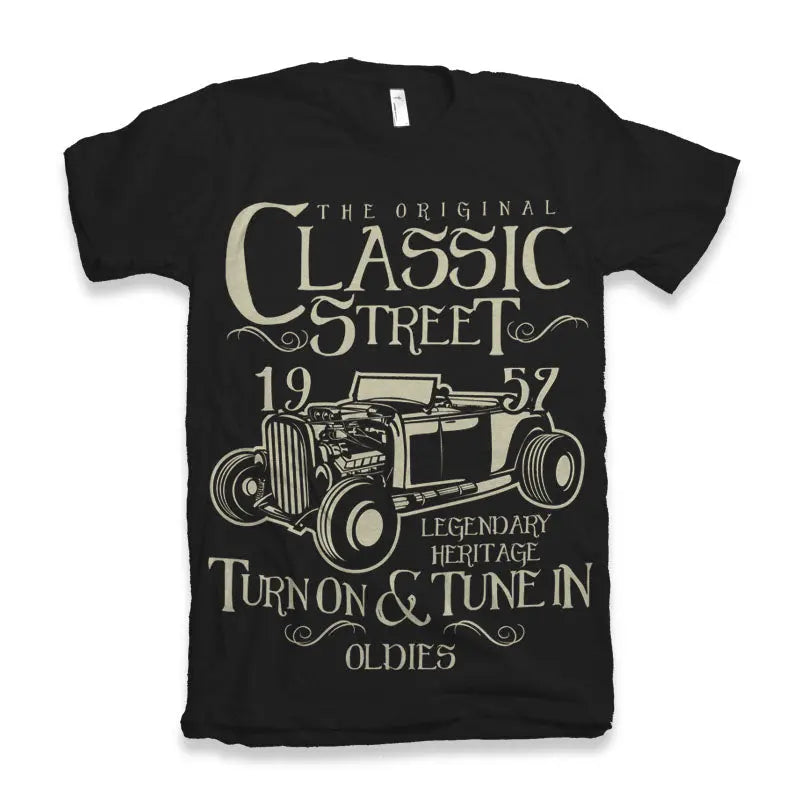 Hot Rod Classic Men's Bamboo Viscose/Organic Cotton Short Sleeve Graphic T-Shirt Spun Bamboo