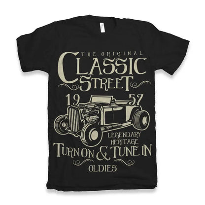 Hot Rod Classic Men's Bamboo Viscose/Organic Cotton Short Sleeve Graphic T-Shirt Spun Bamboo