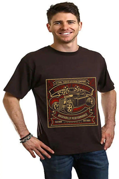 Hot Rod Men's Bamboo Viscose/Organic Cotton Short Sleeve Graphic T-Shirt Spun Bamboo