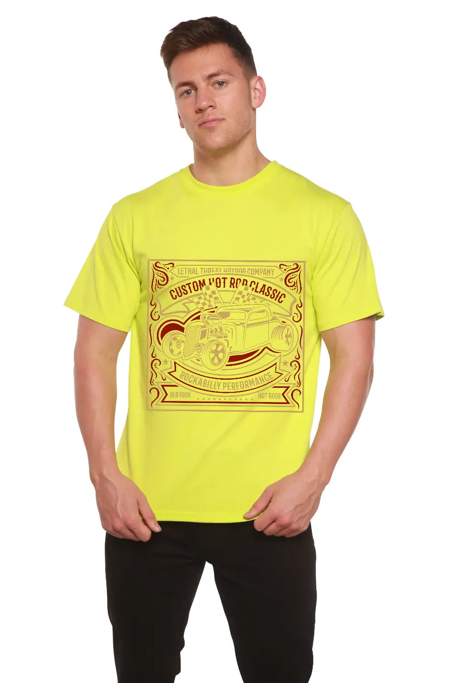 Hot Rod Men's Bamboo Viscose/Organic Cotton Short Sleeve Graphic T-Shirt Spun Bamboo