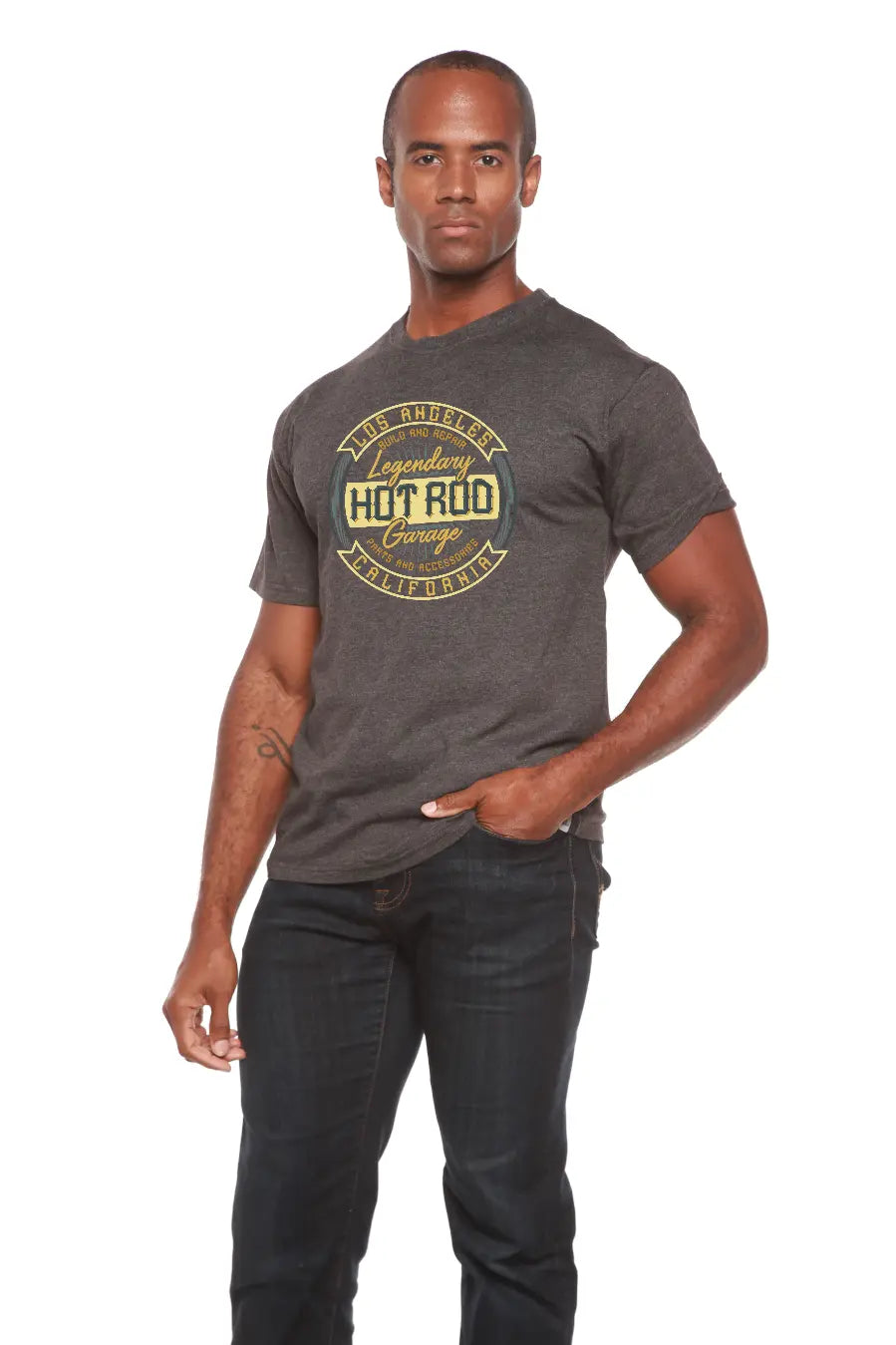 HOT ROO Men's Bamboo Viscose/Organic Cotton Short Sleeve Graphic T-Shirt Spun Bamboo