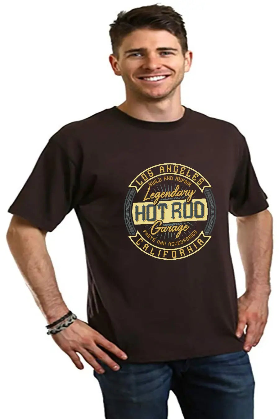 HOT ROO Men's Bamboo Viscose/Organic Cotton Short Sleeve Graphic T-Shirt Spun Bamboo