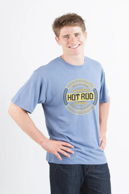 HOT ROO Men's Bamboo Viscose/Organic Cotton Short Sleeve Graphic T-Shirt Spun Bamboo