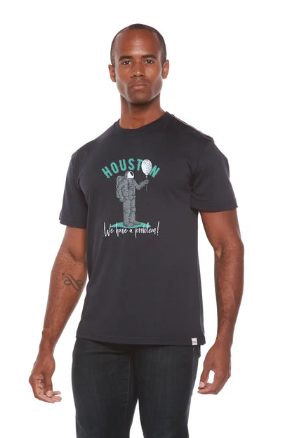 HOUSTON Men's Bamboo Viscose/Organic Cotton Short Sleeve Graphic T-Shirt Spun Bamboo