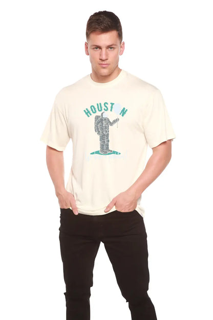 HOUSTON Men's Bamboo Viscose/Organic Cotton Short Sleeve Graphic T-Shirt Spun Bamboo