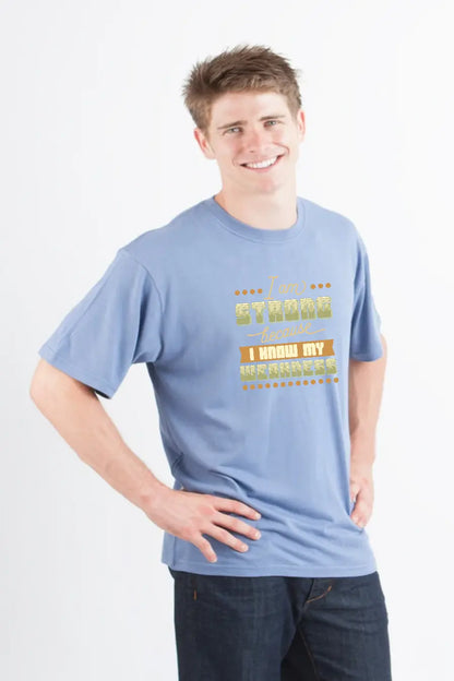 I am Strong Men's Bamboo Viscose/Organic Cotton Short Sleeve Graphic T-Shirt Spun Bamboo