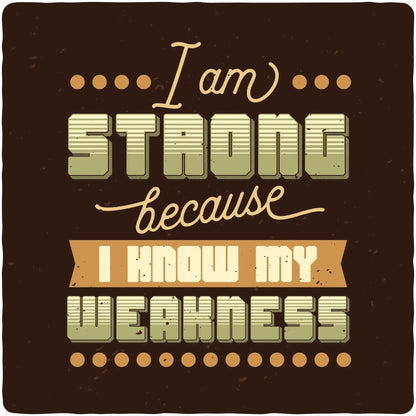 I am Strong Men's Bamboo Viscose/Organic Cotton Short Sleeve Graphic T-Shirt Spun Bamboo