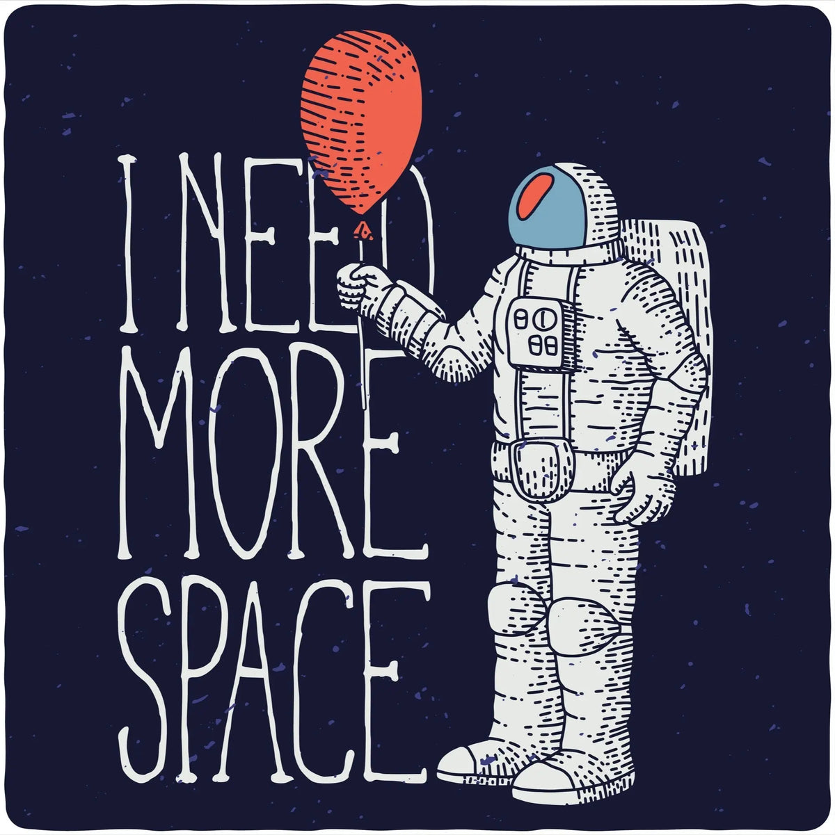 I need more space Men's Bamboo Viscose/Organic Cotton Short Sleeve Graphic T-Shirt Spun Bamboo