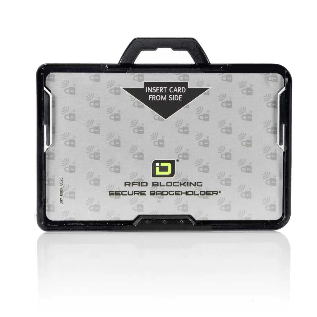 Secure Badge Holder BloxProx ™ Lite LANDSCAPE - Protects 125Khz HID Prox - 1 ID Card Holder ID Stronghold