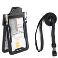 Secure Badge Holder Classic Vertical 1 ID Card Holder, and Lanyard Bundle ID Stronghold