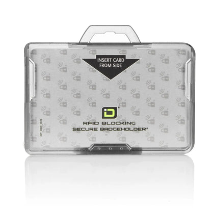 Secure Badge Holder BloxProx ™ Lite LANDSCAPE - Protects 125Khz HID Prox - 1 ID Card Holder ID Stronghold