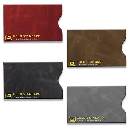 RFID Blocking Credit Card and Passport Sleeves - Leather Look 20 Pack ID Stronghold