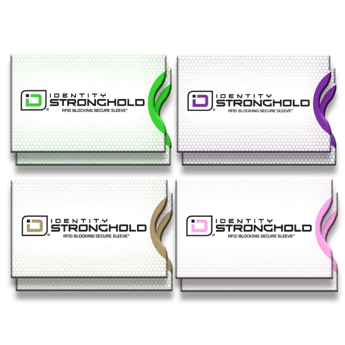 RFID Blocking Honeycomb Design Credit Card Sleeves - 16 Pack ID Stronghold