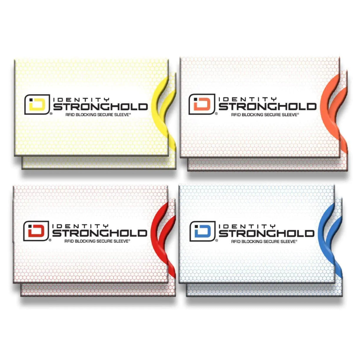 RFID Blocking Honeycomb Design Credit Card Sleeves - 16 Pack ID Stronghold