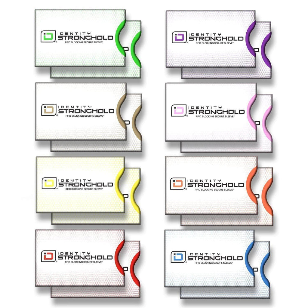 RFID Blocking Honeycomb Design Credit Card Sleeves - 16 Pack ID Stronghold