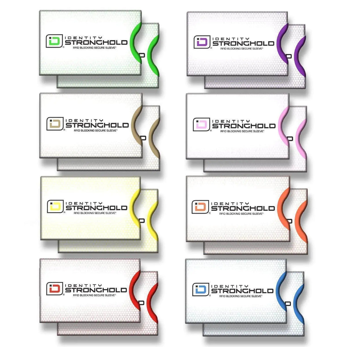 RFID Blocking Honeycomb Design Credit Card Sleeves - 16 Pack ID Stronghold